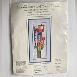 Frank Lloyd Wright Saguaro Forms & Cactus Flowers Counted Cross Stitch Pattern